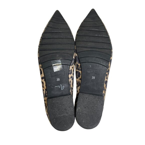 Mara Bini Leopard Print Point Toe Ballet Flats Size 39 Smart Capsule Wardrobe - Picture 9 of 11
